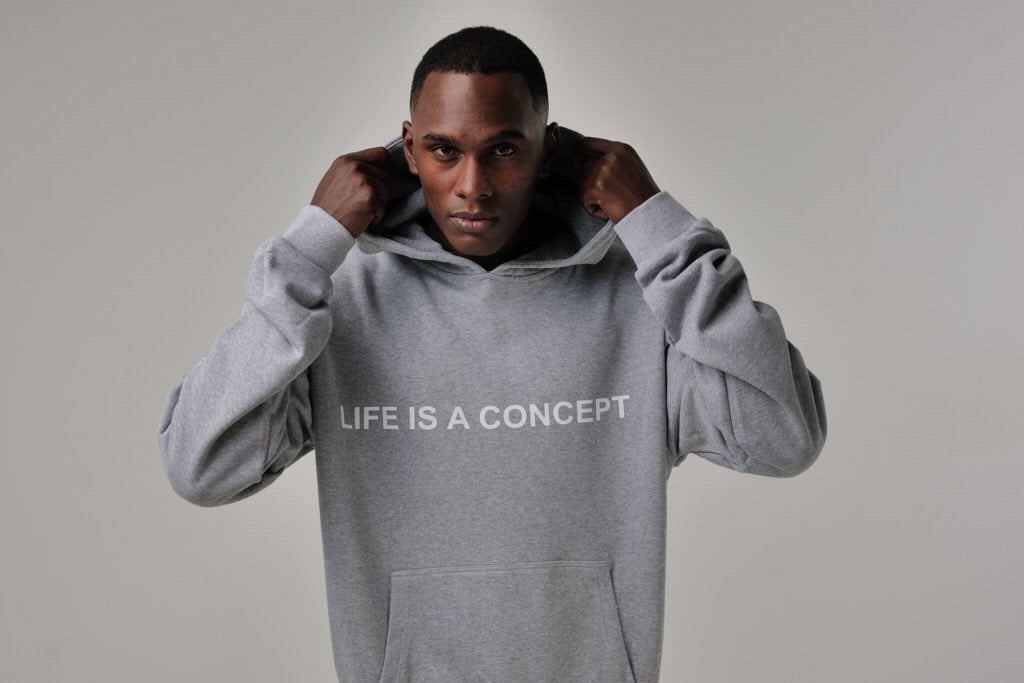 HOODIE LIFE IS A CONCEPT  GREY