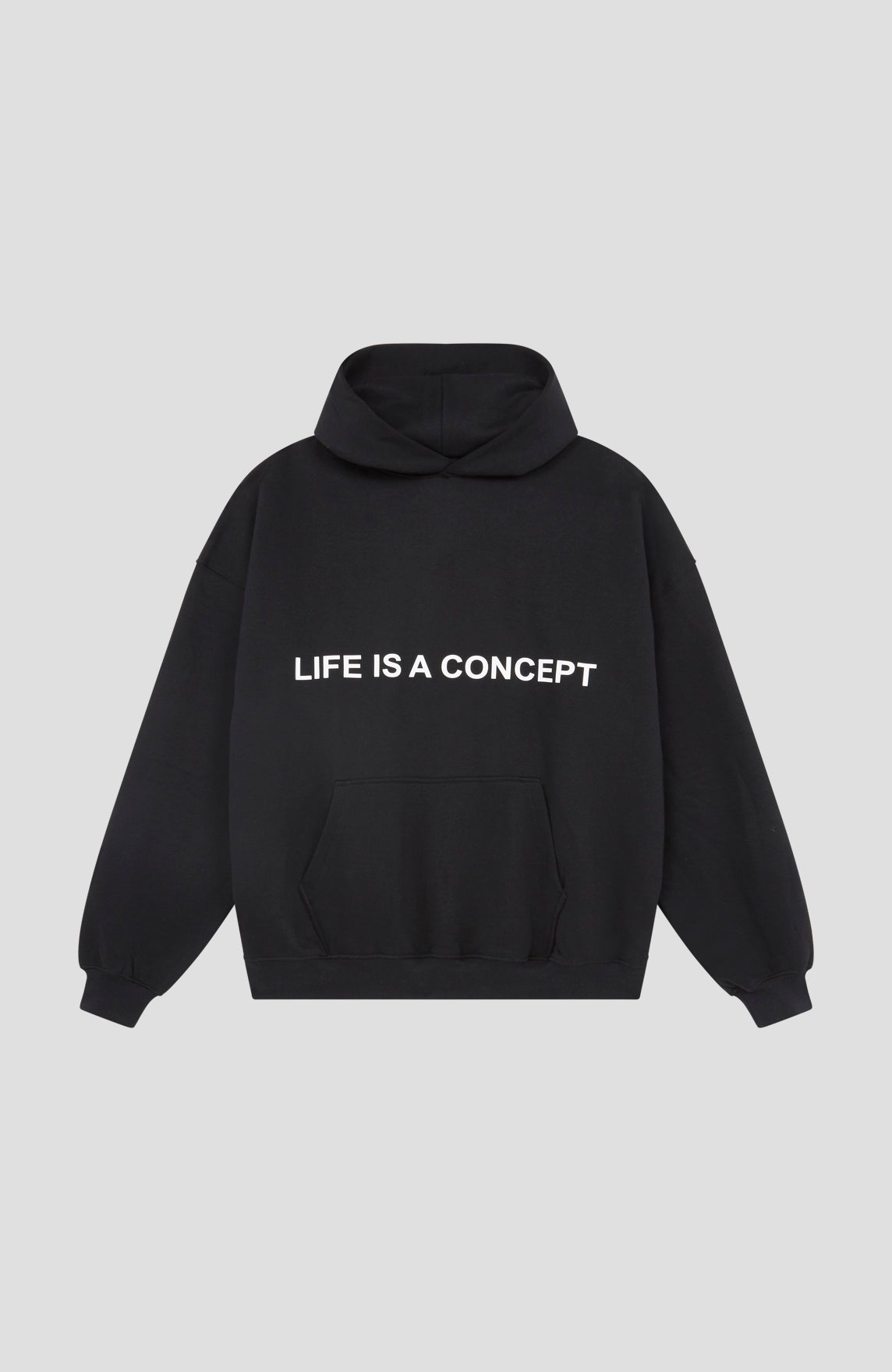 HOODIE LIFE IS A CONCEPT  BLACK