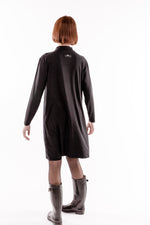 BLACK TURTLE NECK TEE-SHIRT DRESS